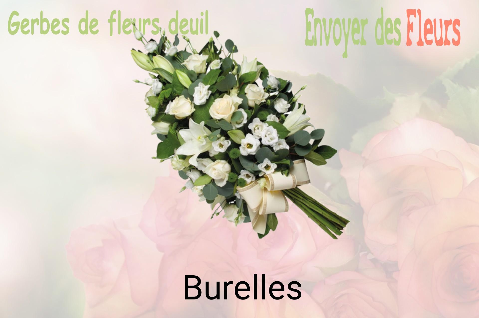 Gerbe de fleurs de deuil livrée à Burelles
